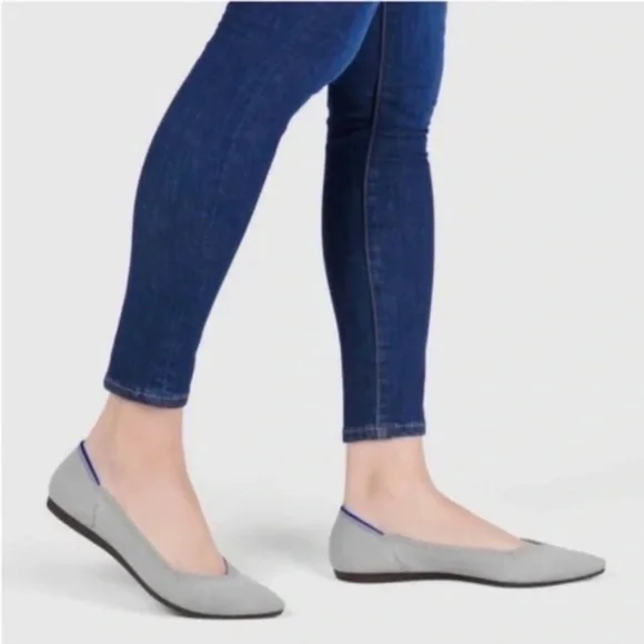 ROTHY’S The Point in Flax Birdseye Size 7.5 Flats Slip On Shoes - Picture 13 of 14